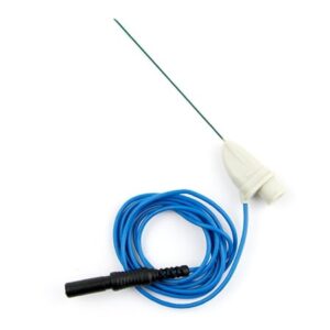 EMG Needle Electrode with Leadwire Teca MyoJect 25 Gauge X 2 Inch Length X 30 Inch Lead Length Coated Stainless Steel Sterile Sharp Needle Tip Disposable