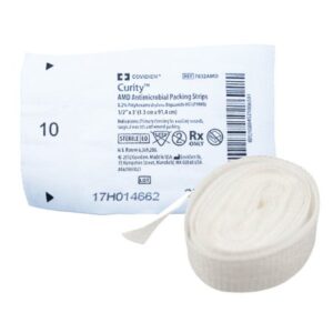 Wound Packing Strip Curity AMD Polyhexamethylene Biguanide (PHMB) s/b PHMB 1/2 Inch X 1 Yard Sterile