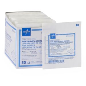 Nonwoven Sponge Medline Essentials 2 X 2 Inch 4-Ply Sterile 2 per Pack