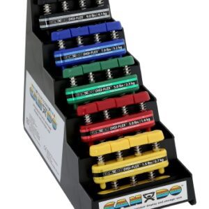 Hand / Finger Exerciser Set with Display Stand CanDo Digi-Flex Yellow / Red / Green / Blue / Black X-Light to X-Heavy Resistance