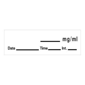 Drug Label Barkley Anesthesia Label _mg/mL Date_Time_Int_ White 1/2 X 1-1/2 Inch