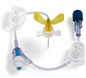 Huber Infusion Set MiniLoc 22 Gauge 1 Inch 8 Inch Tubing Y-Site Injection Port