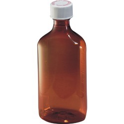 Prescription Bottle, Oval 1 oz. Amber