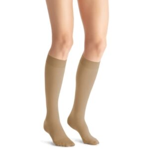 Compression Stocking JOBST Opaque Knee High Medium Natural Closed Toe