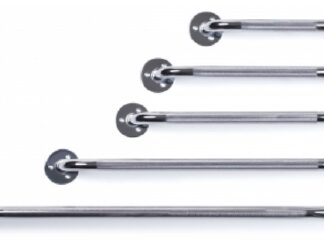 Wall Grab Bar Chrome Finish Knurled Steel