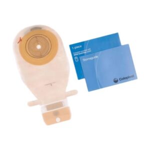 Colostomy Pouch Assura One-Piece System 11-1/4 Inch Length Flat, Trim to Fit 3/8 to 3 Inch Stoma Drainable