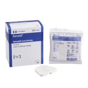 Foam Dressing Kendall 3-1/2 X 3 Inch Without Border Without Film Backing Nonadhesive Fenestrated Rectangle Sterile