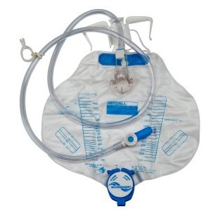 Urinary Drain Bag Dover Anti-Reflux Valve / Splashguard II Drain Spout NonSterile 2,000 mL Vinyl
