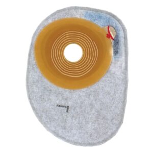 Ostomy Pouch Assura One-Piece System 7 Inch Length, Midi Flat, Pre-Cut 2 Inch Stoma Closed End