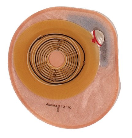 Colostomy Pouch Assura One-Piece System 8-1/2 Inch Length, Maxi Convex Light, Trim to Fit 3/4 to 1-3/4 Inch Stoma Closed End