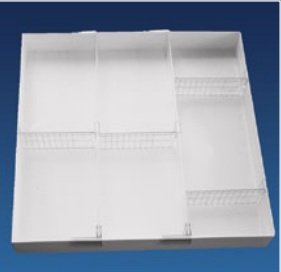 Divider Tray System 2.3 X 15-1/4 X 15-1/4 Inch White Plastic