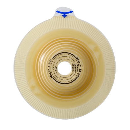 Ostomy Barrier Assura Precut, Standard Wear Pectin Based Adhesive 50 mm Flange Red Code System Synthetic Resin 1 Inch Opening