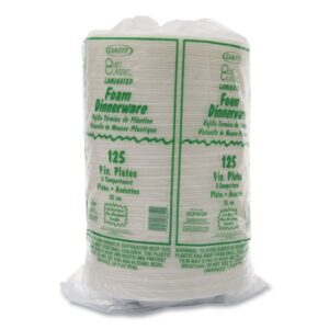 Partitioned Plate Dart White Single Use Foam 9 Inch Diameter