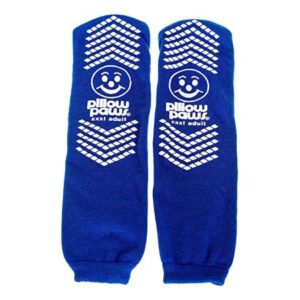Slipper Socks Pillow Paws 360 degree Imprint Unisex Adult 3X-Large / X-Wide All Around Tread Single Patient Use Royal Blue