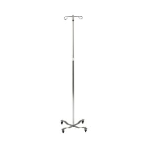 IV Stand 2 Hooks 4 Legs with Casters
