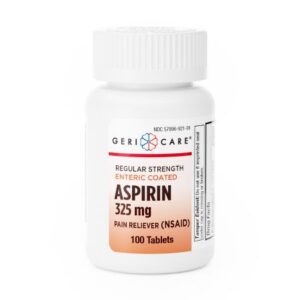 Pain Relief Geri-Care 325 mg Strength Aspirin Tablet 100 per Bottle