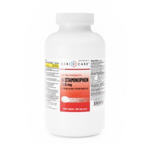 Pain Relief Geri-Care 500 mg Strength Acetaminophen Tablet 1,000 per Bottle