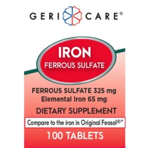 Mineral Supplement Geri-Care Iron 325 mg Strength Tablet 100 per Bottle