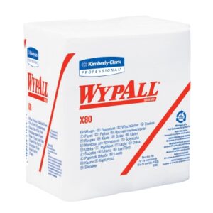 Task Wipe WypAll X80 Heavy Duty 50 Count Poly Pack 12 X 12-1/2 Inch NonSterile Reusable