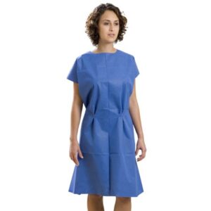 Patient Exam Gown AmpleWear 3X-Large Blue Disposable