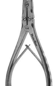Rongeur MeisterHand Beyer Slightly Curved Double Action, Double Spring Plier Type Handle 3.5 mm Jaw X 7 Inch Length