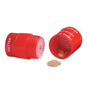 Pill Crusher Ultra Fine Cut N’ Crush Hand Operated Red