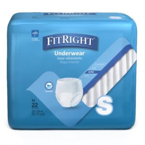 Unisex Absorbent Underwear FitRight Classic Pull On with Tear Away Seams Small Disposable Moderate Absorbency