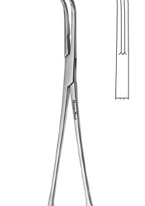 Gall Duct Forceps MeisterHand Lahey 7-1/2 Inch Length OR / Surgical Grade German Stainless Steel NonSterile Locking Finger Ring Handle Curved Serrated Tips