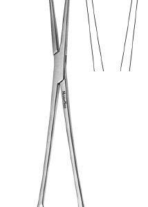 Tenaculum Forceps MeisterHand Schroeder 10 Inch Length OR / Surgical Grade German Stainless Steel NonSterile Locking Finger Ring Handle Curved 1 X 1 Prongs