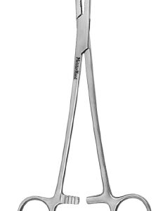 Hysterectomy Forceps MeisterHand Heaney 8-1/4 Inch Length OR / Surgical Grade German Stainless Steel NonSterile Locking Finger Ring Handle Curved Serrated Tips with Single Tooth