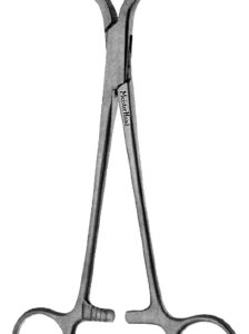 Bone Holding Forceps MeisterHand Lewin 7 Inch Length OR / Surgical Grade German Stainless Steel NonSterile Locking Finger Ring Handle Straight 1 X 1 Serrated Prongs