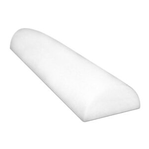 CanDo Half-Round Therapy Foam Roller White Polyethylene Foam 6 X 36 Inch