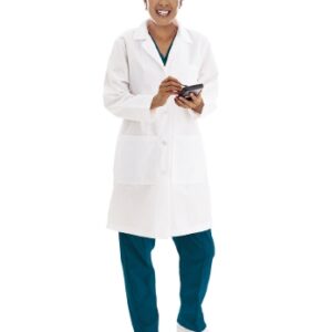 Lab Coat White Size 16 Mid Length 65% Polyester / 35% Cotton Reusable