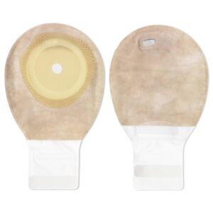 Ostomy Pouch Premier One-Piece System 7 Inch Length, Mini Flat, Trim to Fit 2-1/8 Inch Stoma Drainable