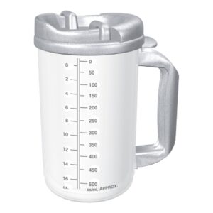 Insulated Drinking Mug Whirley-DrinkWorks! 20 oz. Clear Cup / Granite Lid Plastic Reusable