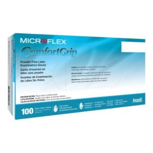 Exam Glove COMFORTGrip Large NonSterile Latex Standard Cuff Length Fully Textured Natural Not Rated