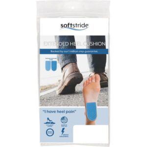 Heel Cushion SoftStride Extended Length Viscoelastic Polymer Female 12 and Up / Male 11 and Up Blue