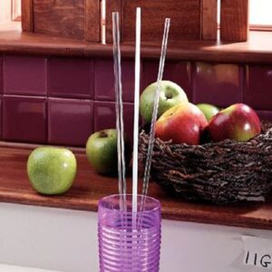 Flexible Drinking Straw Sammons Preston 18 Inch Length White Bulk Unwrapped