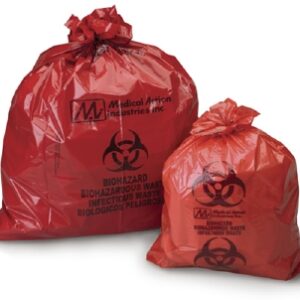 Biohazard Waste Bag Biohazard Symbol / Biohazardous Waste / Infectious Waste 30 gal. Red 30 X 40 Inch
