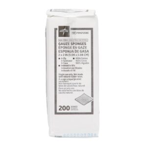 Gauze Sponge Medline Essentials 2 X 2 Inch 8-Ply NonSterile 200 per Pack