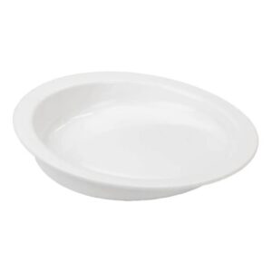 Hi-Lo Scoop Plate Sammons Preston White Reusable Polypropylene 9 Inch Diameter