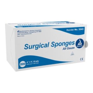 Gauze Sponge Dynarex 4 X 4 Inch 12-Ply NonSterile 200 per Pack