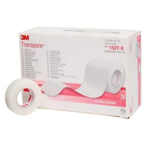Medical Tape 3M Transpore Transparent 1/2 Inch X 10 Yard Plastic NonSterile