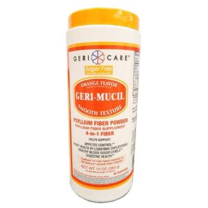 Fiber Supplement Geri-Mucil Orange Flavor Powder 10 oz. Psyllium Husk