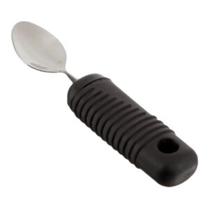 Teaspoon Sure Grip Right / Left Hand Bendable Black Stainless Steel