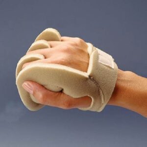 Palm Protector with Finger Separators Rolyan Palm Shield Foam Left Hand Beige One Size Fits Most