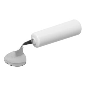 Spoon Queens Angled / Right Handed White Stainless Steel