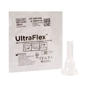 Male External Catheter UltraFlex Self-Adhesive Seal Silicone Small