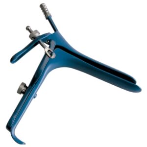 Electrosurgical Vaginal Speculum BR Surgical Pederson NonSterile Surgical Grade Coated German Stainless Steel Large Double Blade Duckbill with PSE Tube Reusable Without Light Source Capability