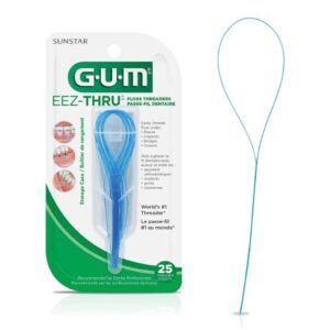 Dental Floss Threader G?U?M EeZ-Thru Satin Mint Flavor